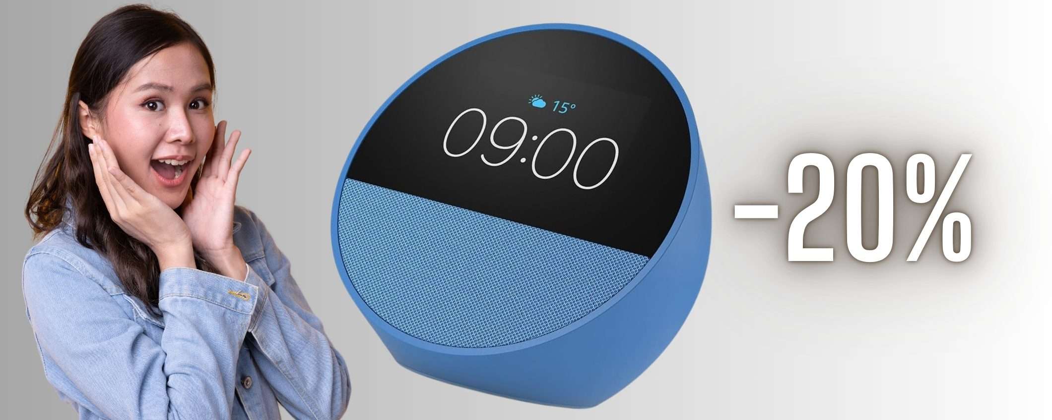 Echo SPOT già in sconto: non aspettare la festa delle offerte Prime (-20%)