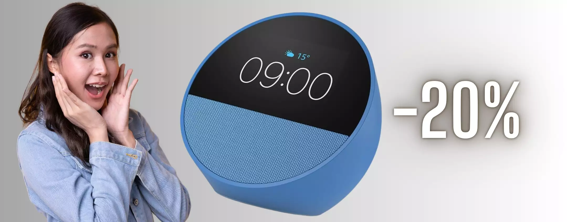 Echo SPOT già in sconto: non aspettare la festa delle offerte Prime (-20%)