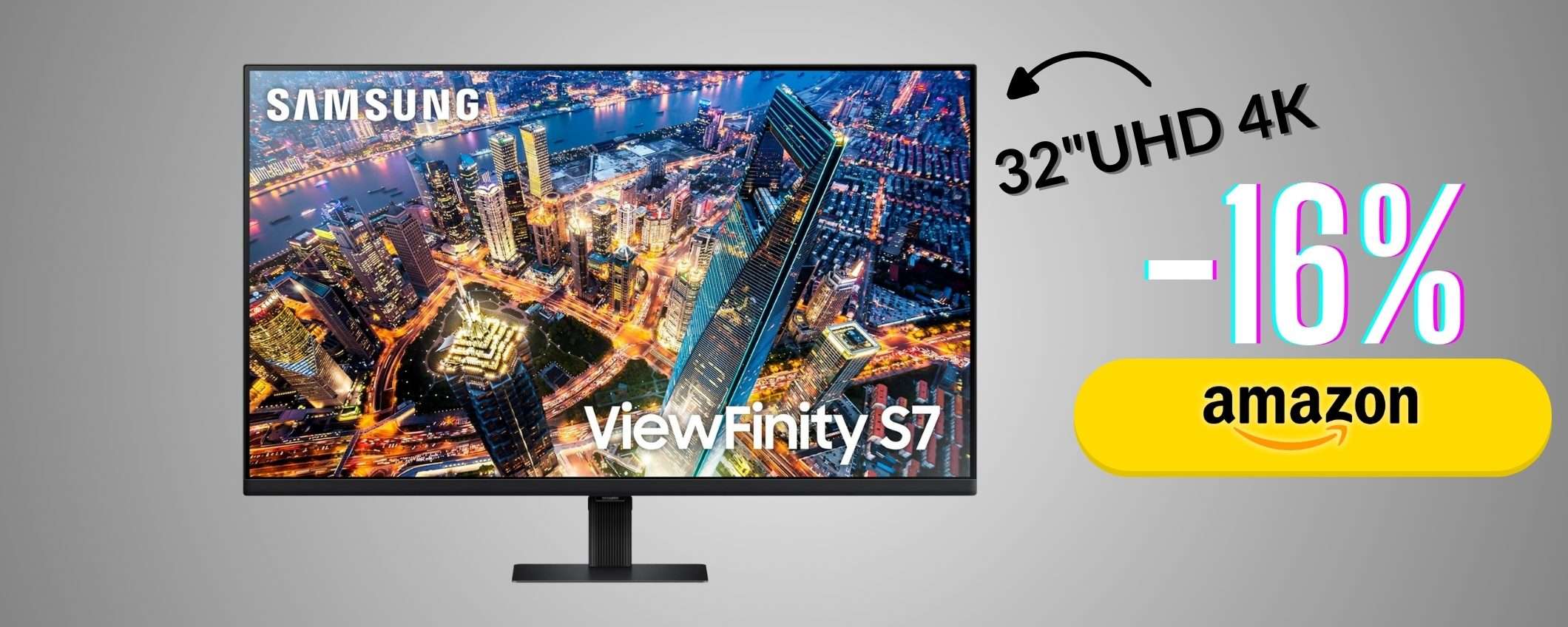 Scrivania con vista: Monitor Samsung 32