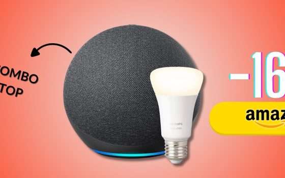 Echo + lampadina Philips per casa smart: un solo acquisto e in sconto