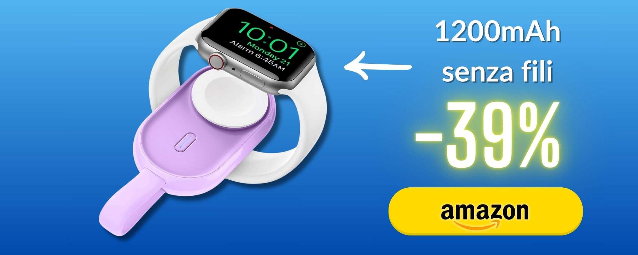 Apple Watch sempre carico con questo prodotto trucco: 12€ ti salva