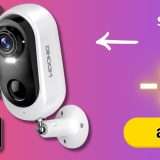 Telecamera WiFi esterno, visione 2K e pannello solare: spendi solo 28€