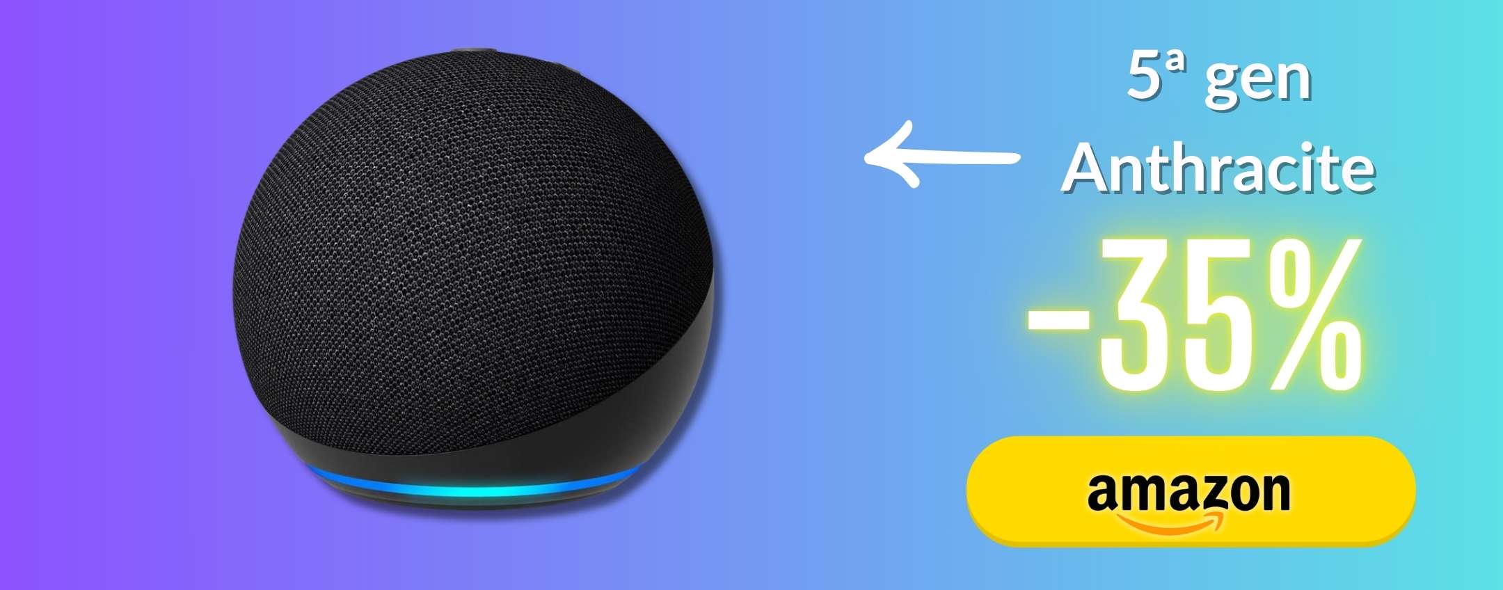 Echo Dot per Alexa che risponde a ogni domanda: musica e gestione home