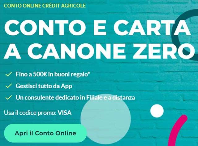 La promozione sul conto Crédit Agricole che regala buoni Amazon fino a 500 euro