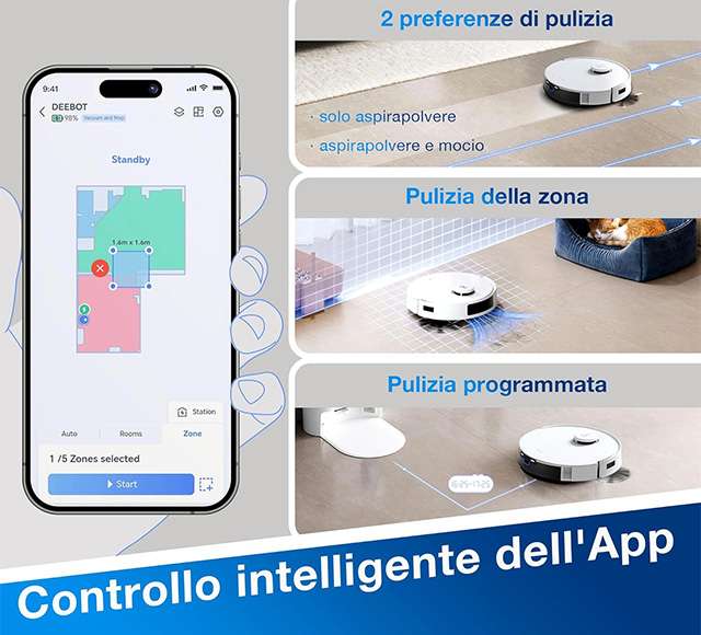 Le caratteristiche del robot aspirapolvere e lavapavimenti ECOVACS DEEBOT N20 PLUS