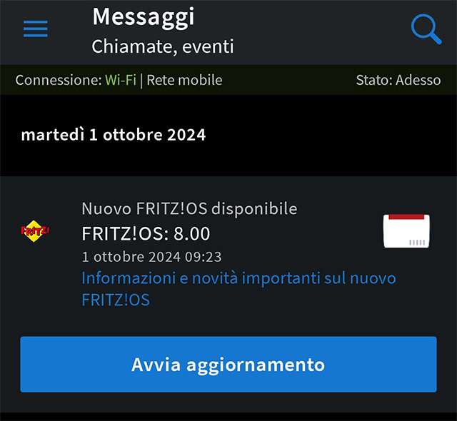 L'aggiornamento a FRITZ!OS 8 è disponibile