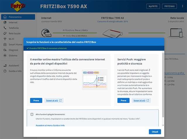 FRITZ!OS 8: la panoramica del router FRITZ!Box 7590 AX