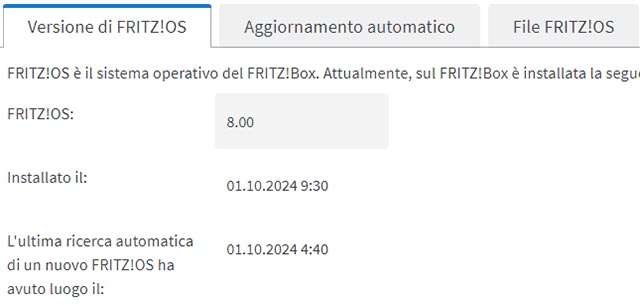 Operazione conclusa: l'aggiornamento a FRITZ!OS 8 è stato installato