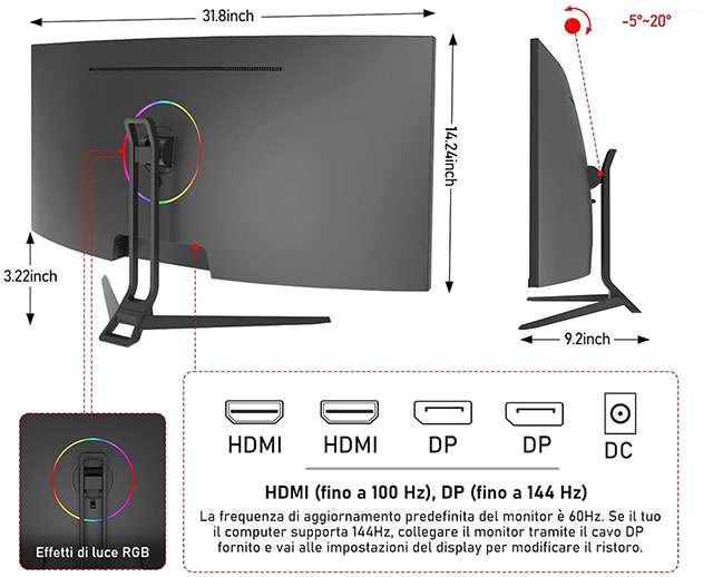 Gawfolk GF340A: le caratteristiche del monitor ultrawide da 34 pollici