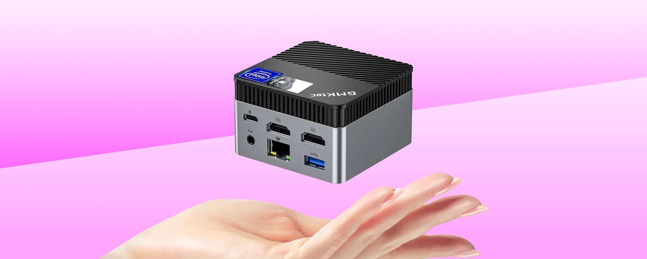 Mini PC (Intel, 12/256GB, W11Pro): piccolissimo e in sconto a 164€