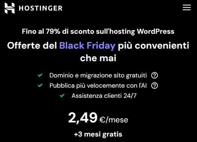 hostinger sconti black friday