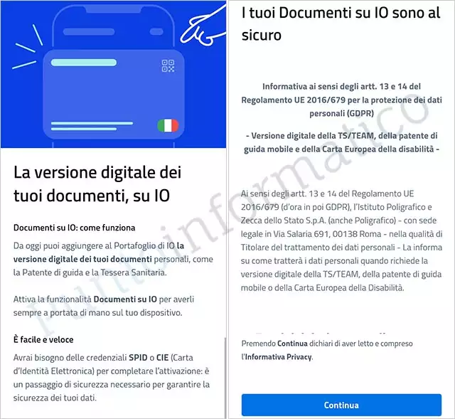 La configurazione di IT-Wallet nell'app IO