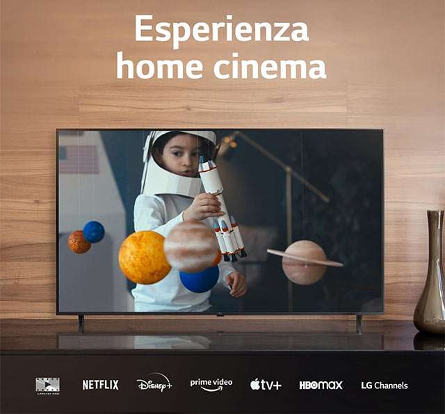 La TV da 55 pollici della serie LG UR75