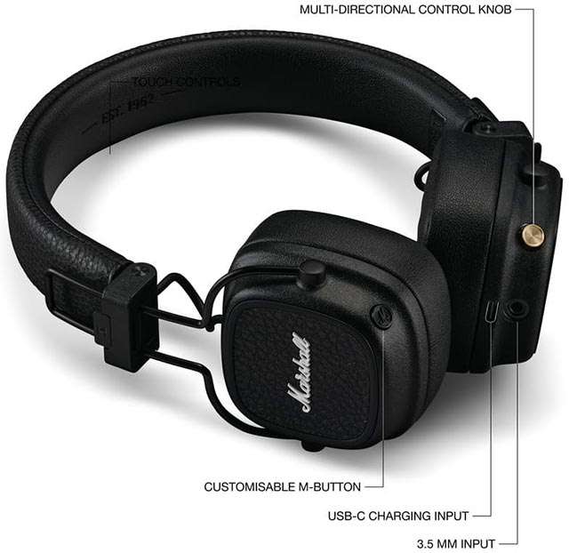 Le caratteristiche delle cuffie wireless Marshall Major IV