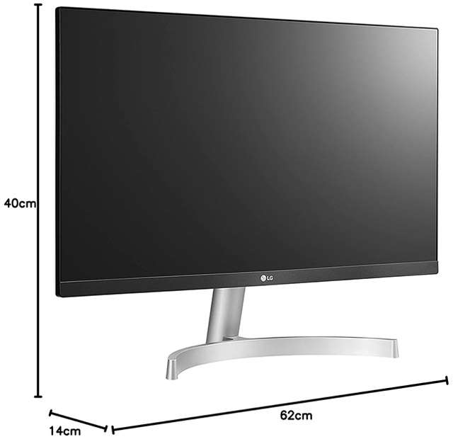 Le dimensioni del monitor LG 24ML60SP da 24 pollici