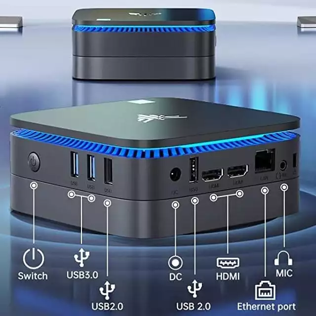 NiPoGi AK1 PRO: le porte di connessione presenti sul Mini PC