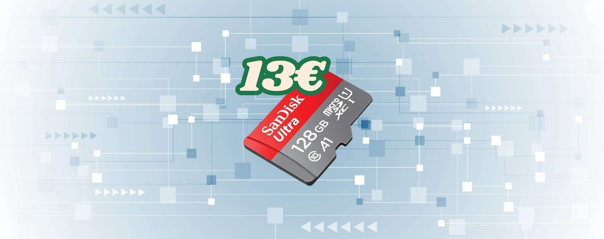 Prezzo imbattibile: MicroSD SanDisk 128GB a 13€ su Amazon solo per oggi