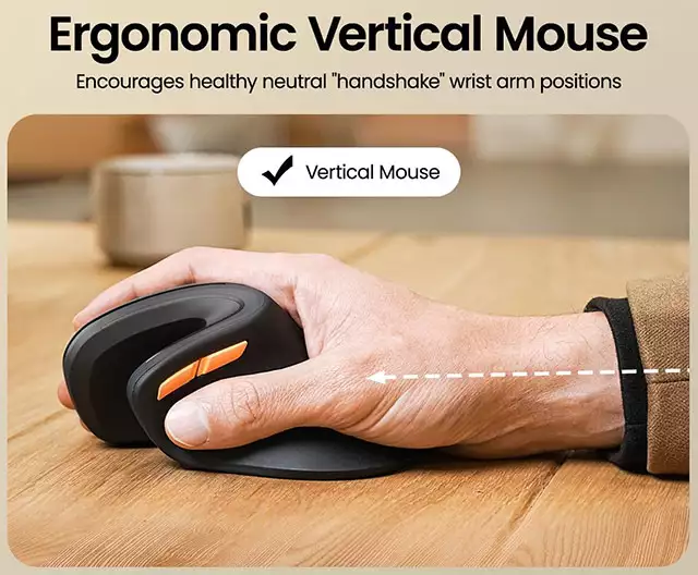 Il design ergonomico del mouse verticale ProtoArc Mouse