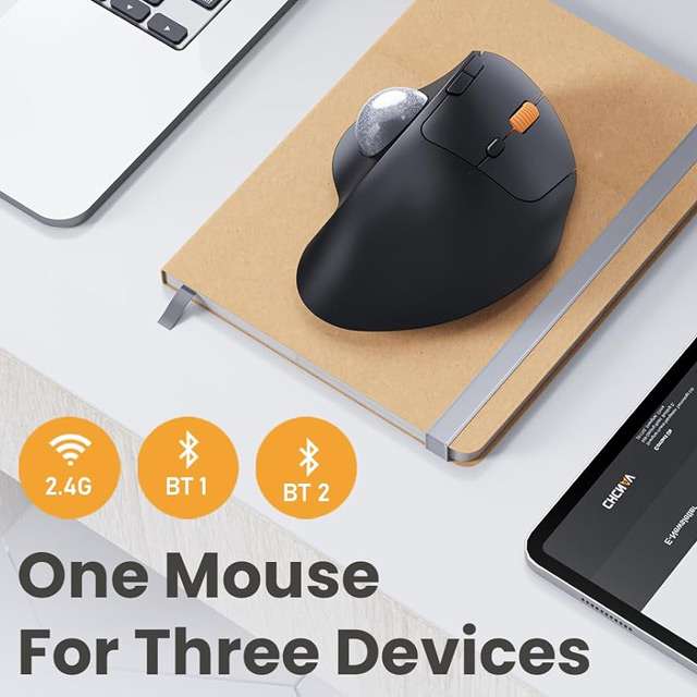 Il design del mouse trackball wireless ProtoArc EM04