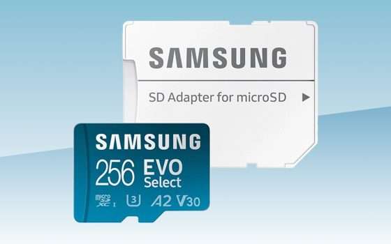 MicroSD Samsung EVO Select (256GB) al PREZZO MINIMO STORICO