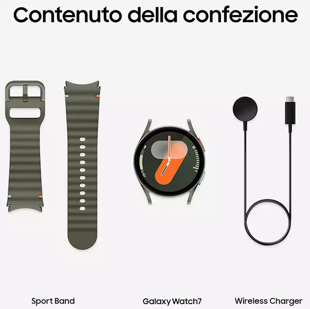 Samsung Galaxy Watch7: il contenuto della confezione