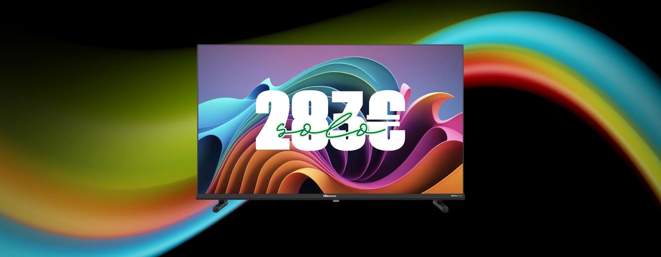 Smart TV Hisense QLED 40″ a soli 283€ su Amazon, anche Tasso Zero