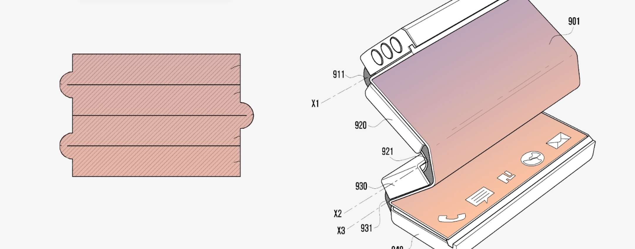 Samsung brevetto batteria tri-fold