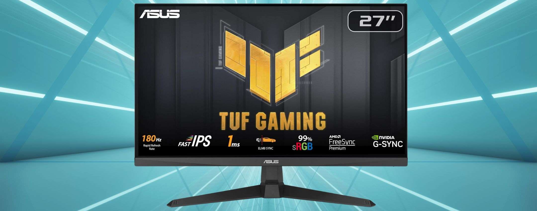 Monitor ASUS TUF Gaming 27″ FHD 180Hz 1ms in offerta al minimo storico Amazon