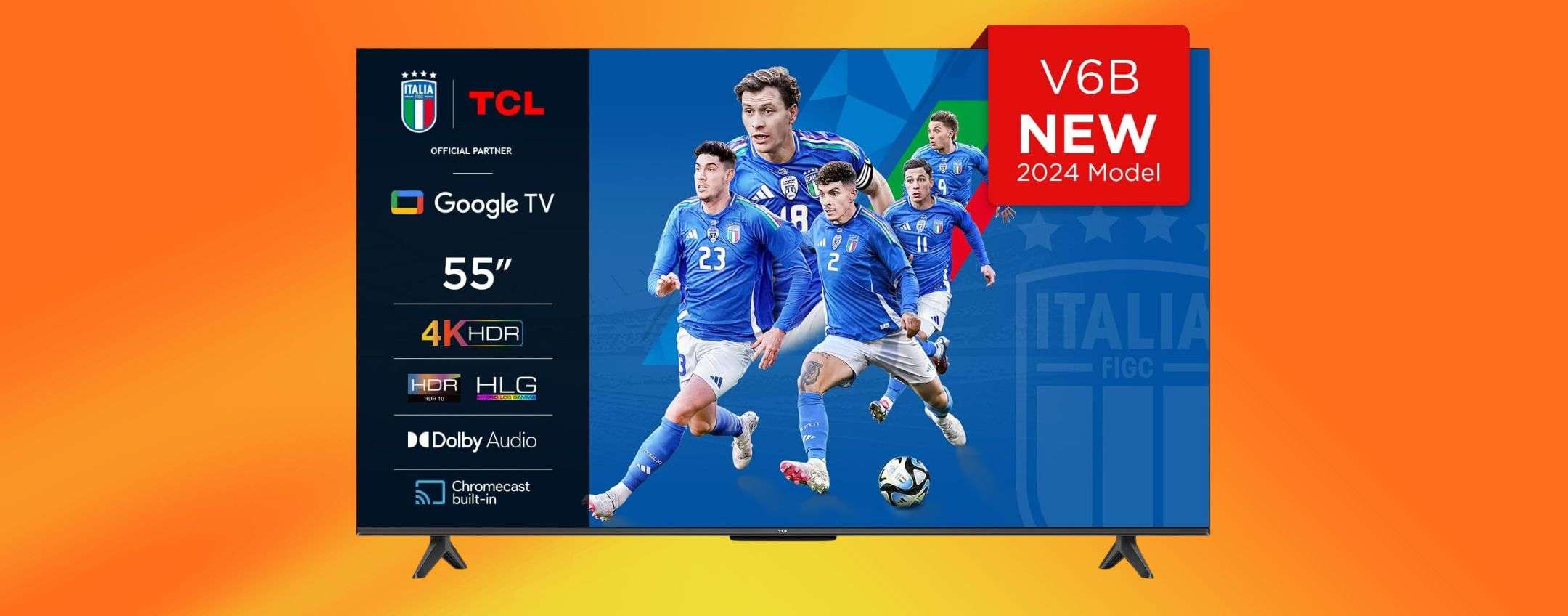 Smart TV TCL 55″ 4K con Google TV a 299,90 euro: maxi sconto Amazon (-40%)