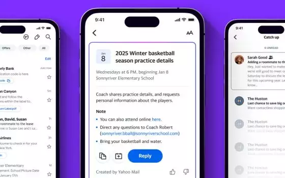 Yahoo Mail: nuove funzionalità AI per l'app mobile