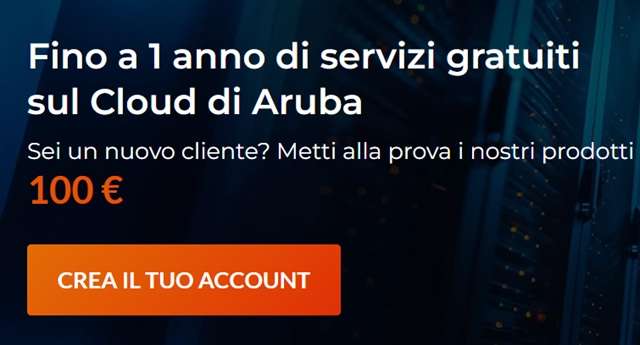 aruba cloud 100 euro credito