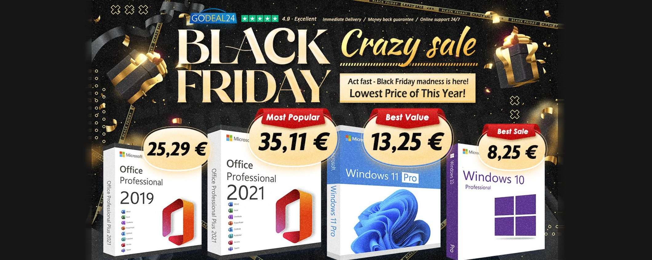 Offerte del Black Friday: risparmia 200€ su Office2021 Professional, a soli 35,11€