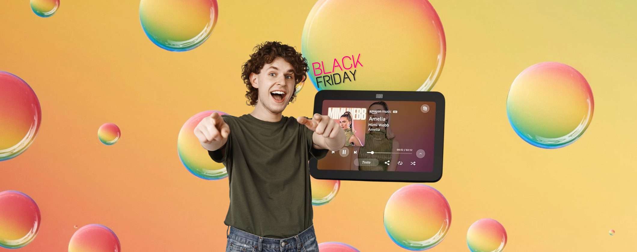 Black Friday Amazon: Echo Show 8 al prezzo più basso di sempre