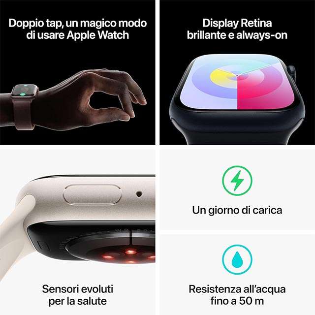 Le caratteristiche dello smartwatch Apple Watch Series 9