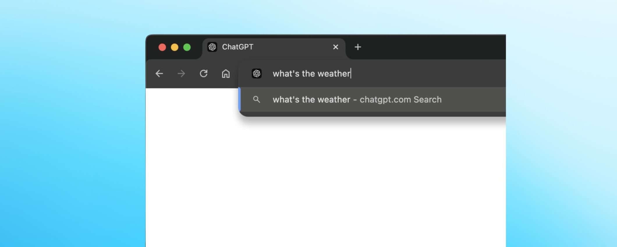 ChatGPT Search come motore di ricerca predefinito su Chrome