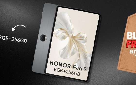 HONOR Pad 9 è il tablet del Black Friday 2024, 8+256GB e sistema Android