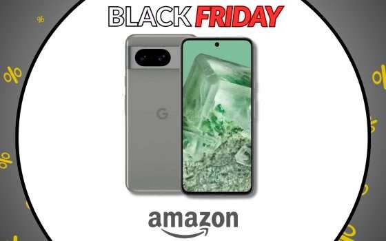 Google Pixel 8 con prezzo distrutto dal Black Friday 2024: -44%