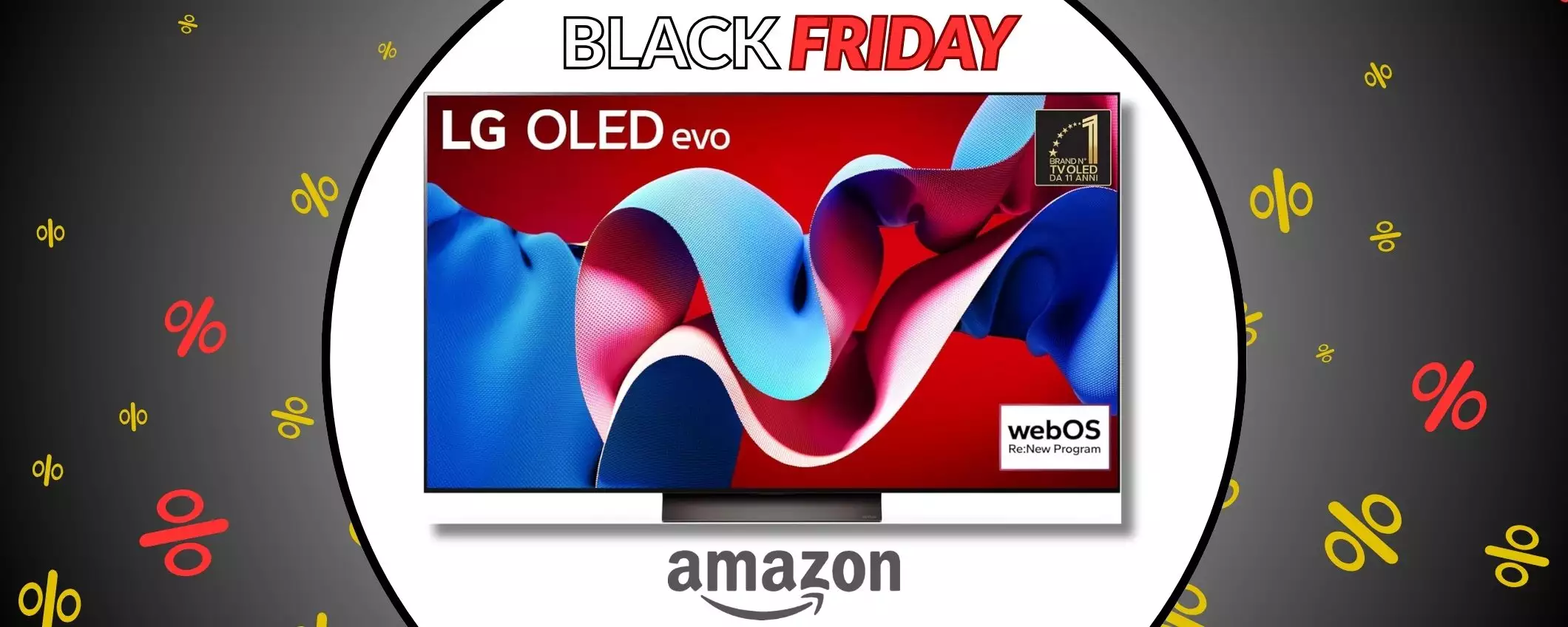 Questa LG OLED evo 65'' è un affare Black Friday: doppio sconto Amazon