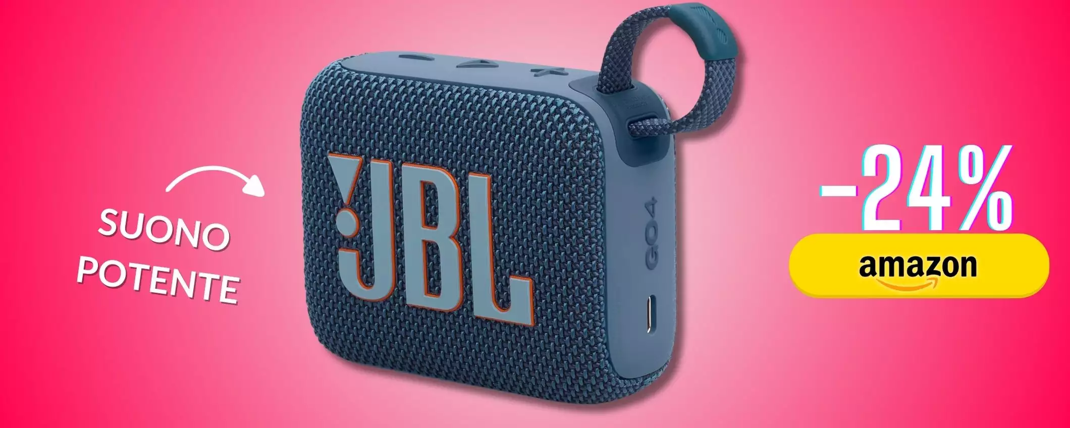 JBL GO 4, una piccoletta che suona potente per 7h: sconto Amazon