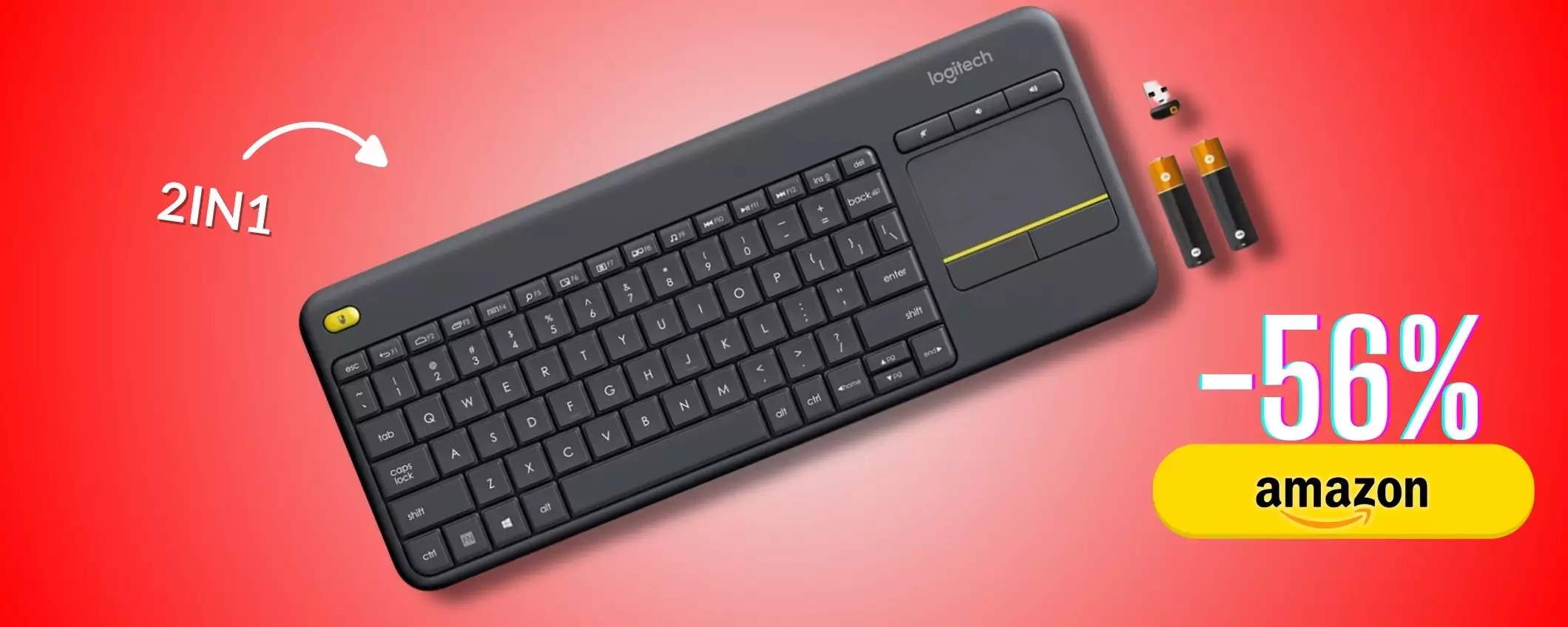 Logitech K400 Plus: la tastiera che non si limita alla digitazione (-56%)