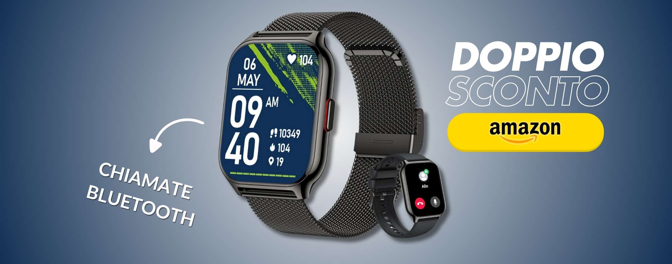 Solo 28€ per rispondere alle telefonate dal polso: smartwatch completo