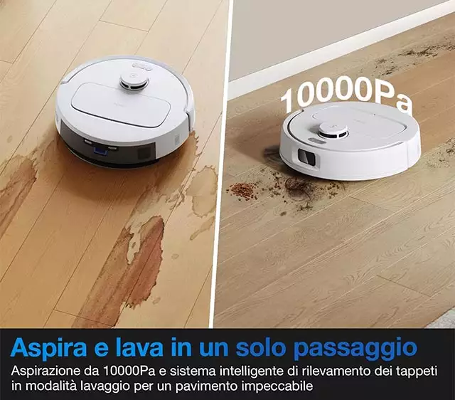 Le caratteristiche del robot aspirapolvere e lavapavimenti ECOVACS DEEBOT N20e PLUS