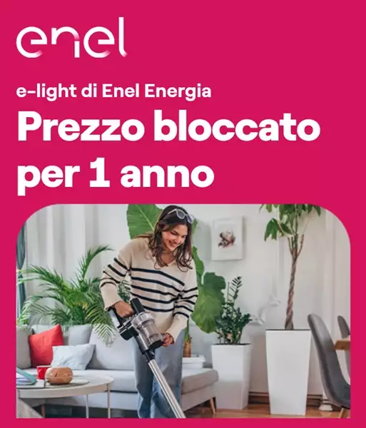 enel e-light enel energia prezzo bloccato