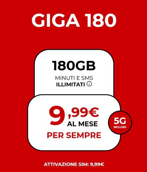 giga 180 iliad promo