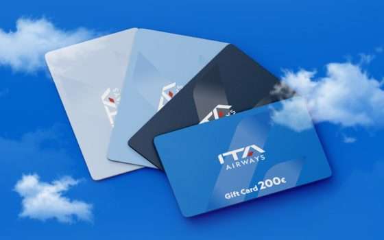 Il regalo migliore per chi viaggia: gift card ITA Airways scontate del 10%