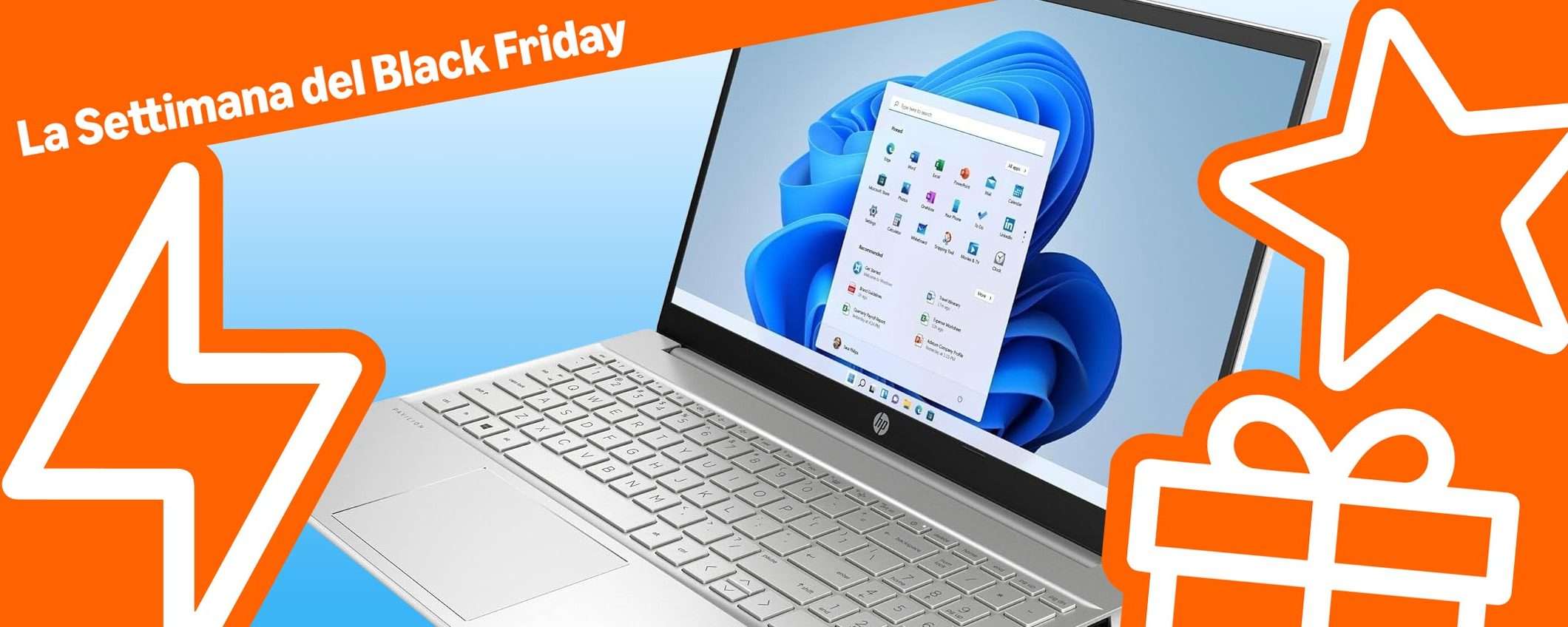 Black Friday, HP Pavilion 15: l'AFFARE sul notebook Windows 11