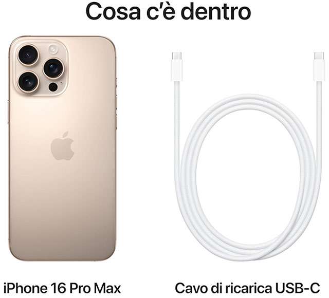 Black Friday: iPhone 16 Pro Max: cosa c'è nella confezione