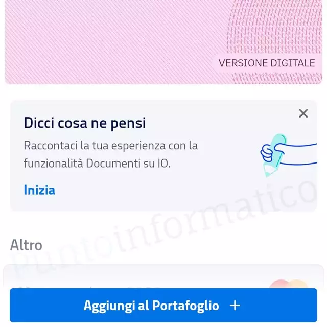 Il sondaggio nell'app IO per Documenti su IO (IT-Wallet)