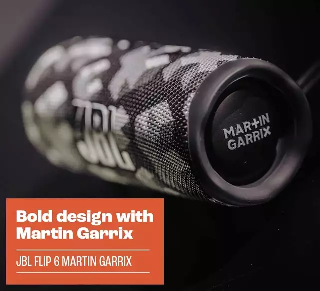 Il design di JBL x Martin Garrix Flip 6, la cassa Bluetooth