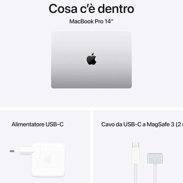 Il nuovo MacBook Pro con chip Apple M4: cosa c'è nella confezione